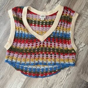 Multi color knit BGD vest